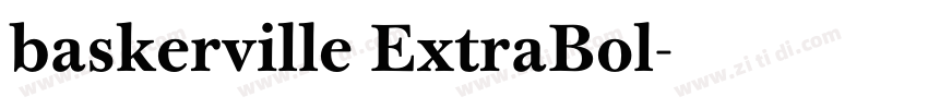 baskerville ExtraBol字体转换